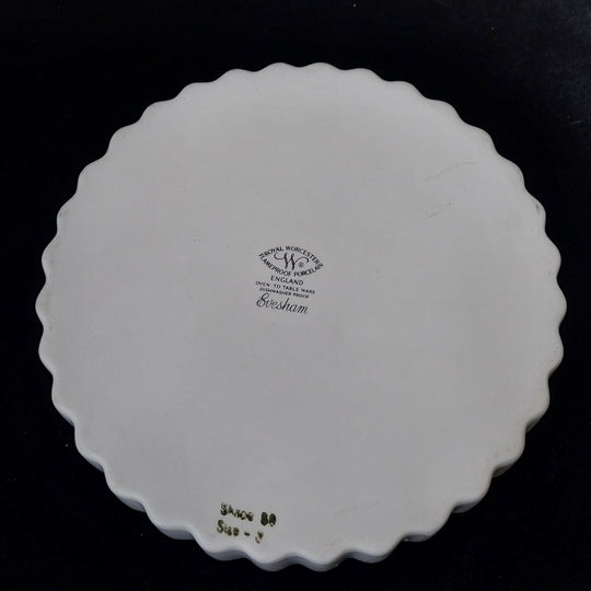*Royal Worcester Evesham- Gold Rim Quiche Dish- As New*