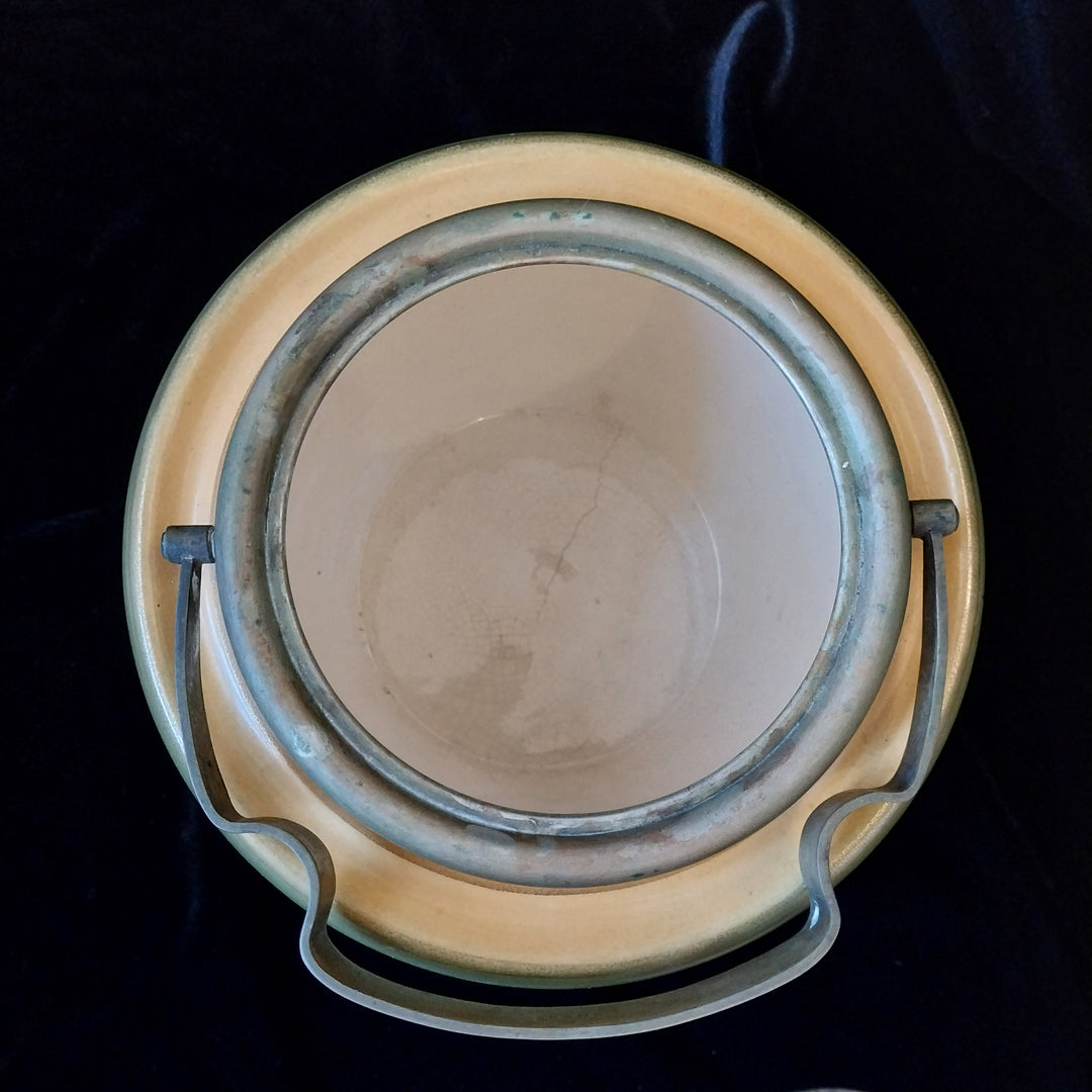 *VTG Wood & Co Staffordshire Hand Painted 15 cm Biscuit Barrel*