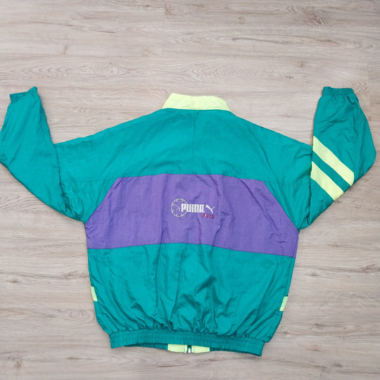 *Vintage PUMA Windbreaker/Jacket Size M/L . 80s/90s colour Block*