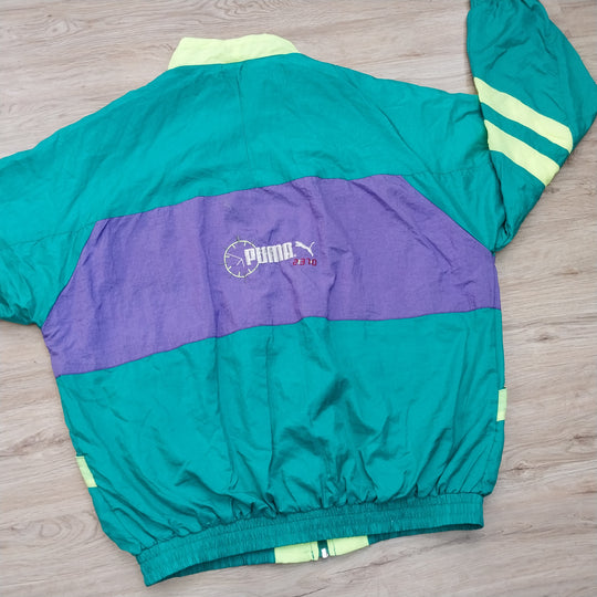 *Vintage PUMA Windbreaker/Jacket Size M/L . 80s/90s colour Block*