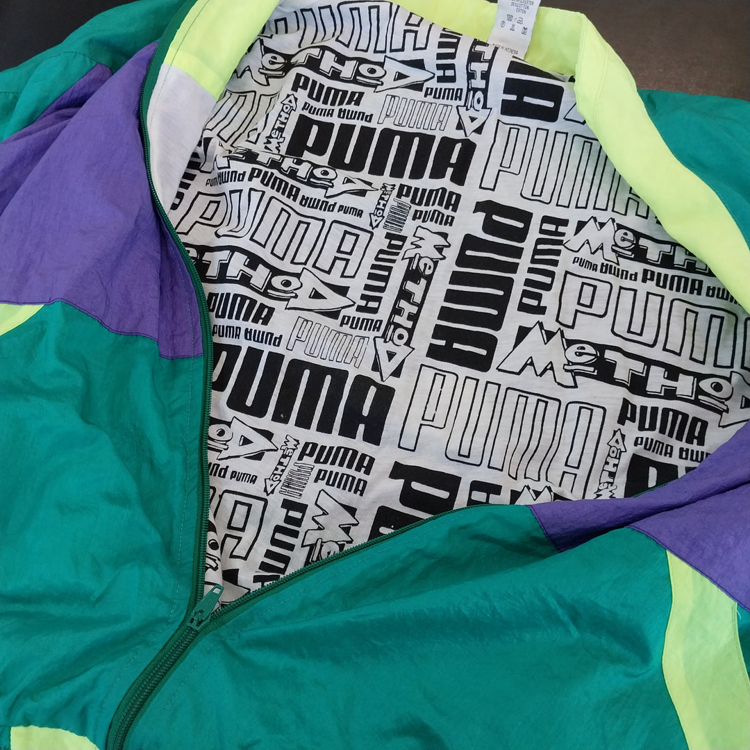 *Vintage PUMA Windbreaker/Jacket Size M/L . 80s/90s colour Block*