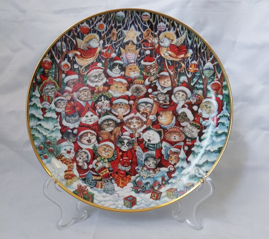 *Franklin Mint  Santa Claws (Cat) Plate  Limited Edition *