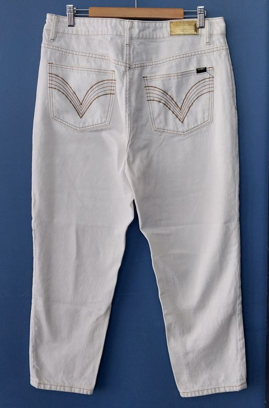 *Augustine -Honey Denim Jeans Womens  Size 16 Off White  100% Cotton*