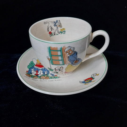 *Kelston Potteries NZ- Nurserytime Cup and Saucer- Vintage