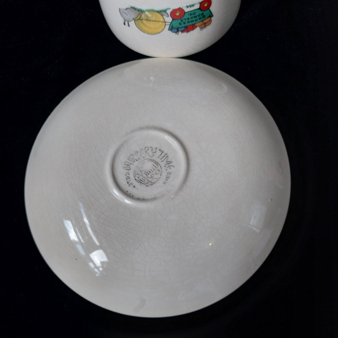 *Kelston Potteries NZ- Nurserytime Cup and Saucer- Vintage