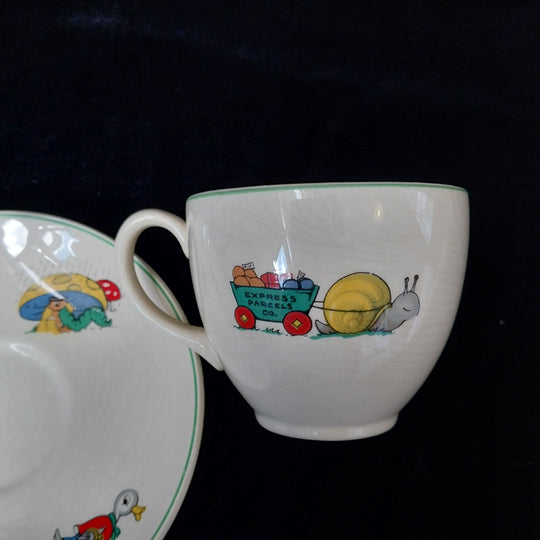 *Kelston Potteries NZ- Nurserytime Cup and Saucer- Vintage