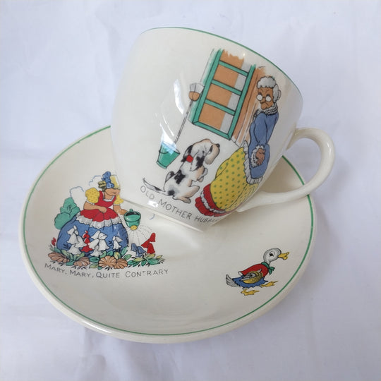 *Kelston Potteries NZ- Nurserytime Cup and Saucer- Vintage