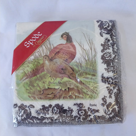 *Spode By Caspari Woodland Napkins- Vintage 20 Pack- Ducks and Pheasants*