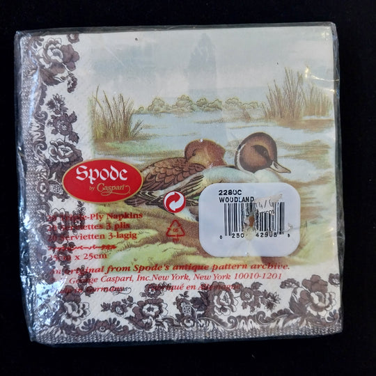 *Spode By Caspari Woodland Napkins- Vintage 20 Pack- Ducks and Pheasants*