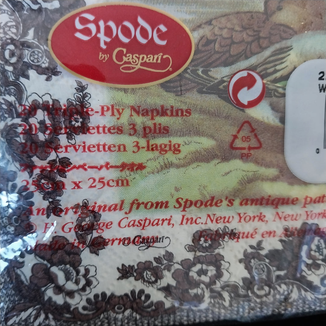 *Spode By Caspari Woodland Napkins- Vintage 20 Pack- Ducks and Pheasants*