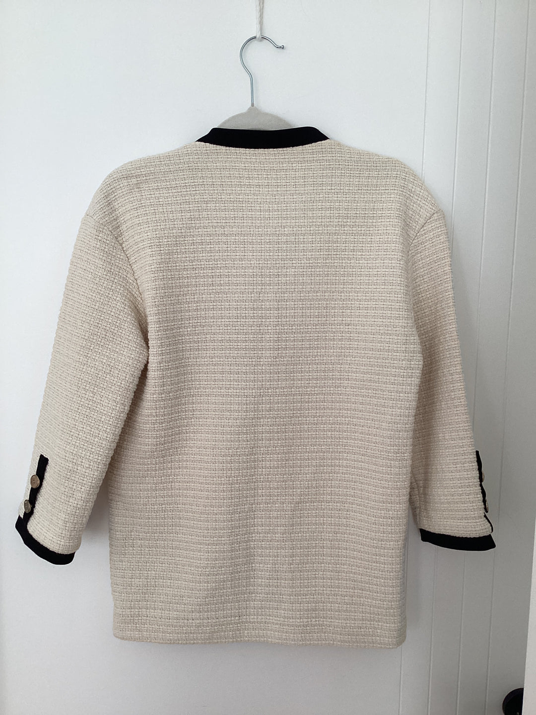 Maje Vega Ecru Tweed Cardigan -size 6/8