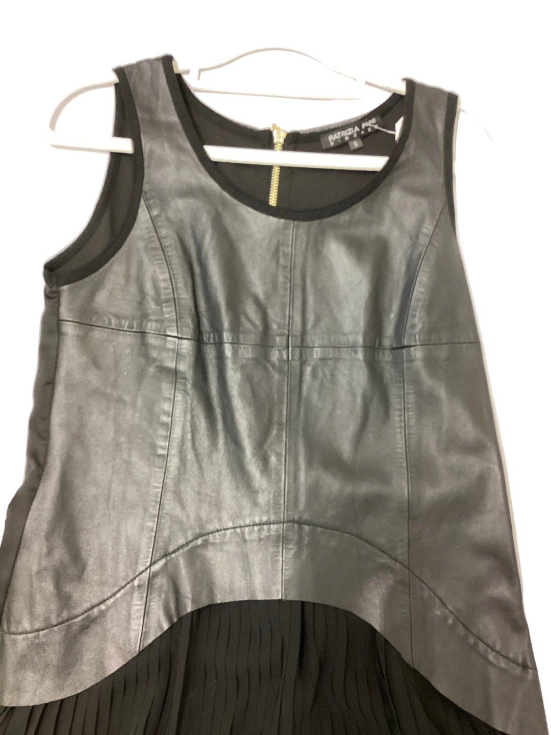 Patrizia Pepe-Leather & Silk mini dress -S