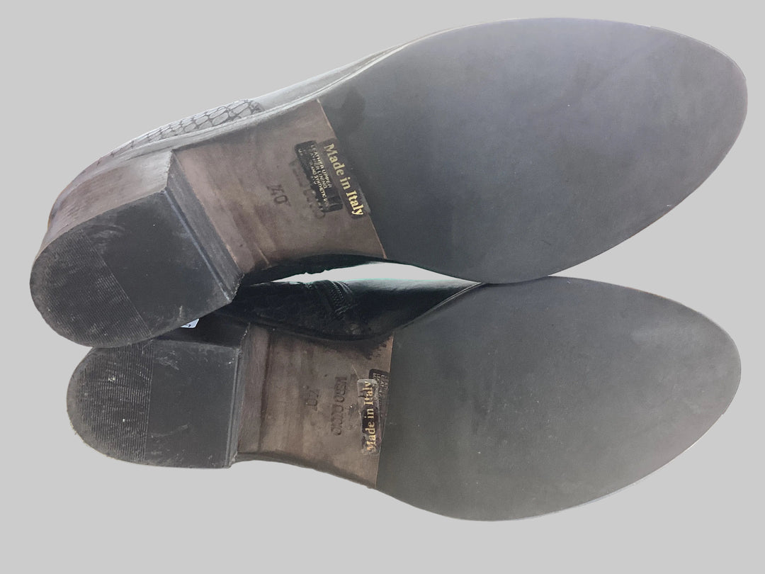 Progetto” leather women’s ankle boots