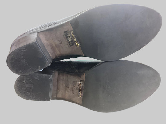 Progetto” leather women’s ankle boots