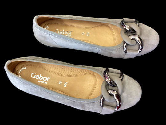 Gabor 'Sabia' Grey Suede Ballet Flats-9