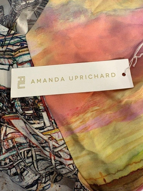 Amanda Uprichard Womens Silk Print Maxi Dress