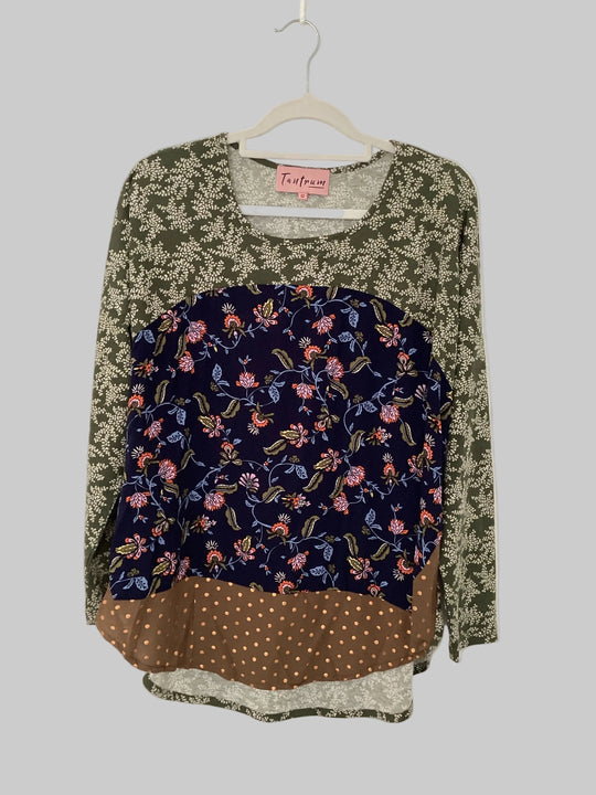 Tantrum mixed media Blouse - size 12