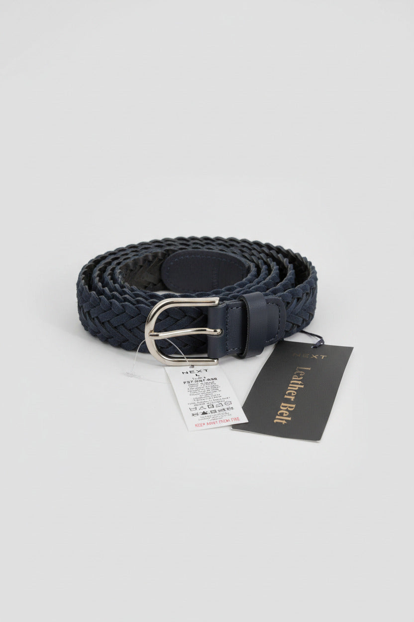 Next Mens Braided Leather Belt