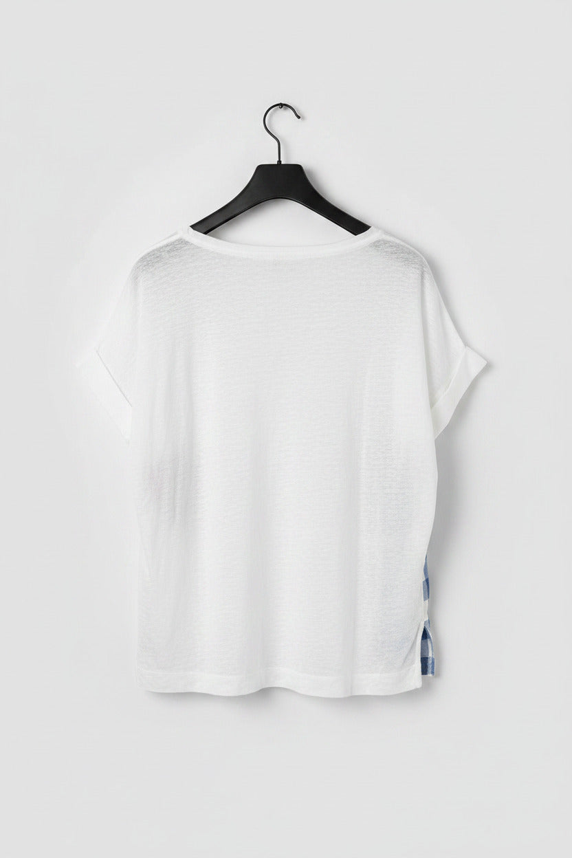 Blue Illusion Womans French Linen Top