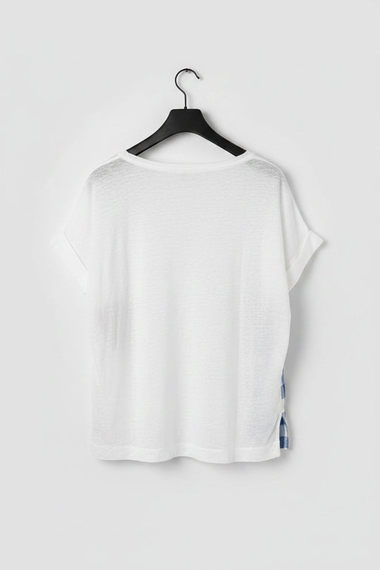 Blue Illusion Womans French Linen Top
