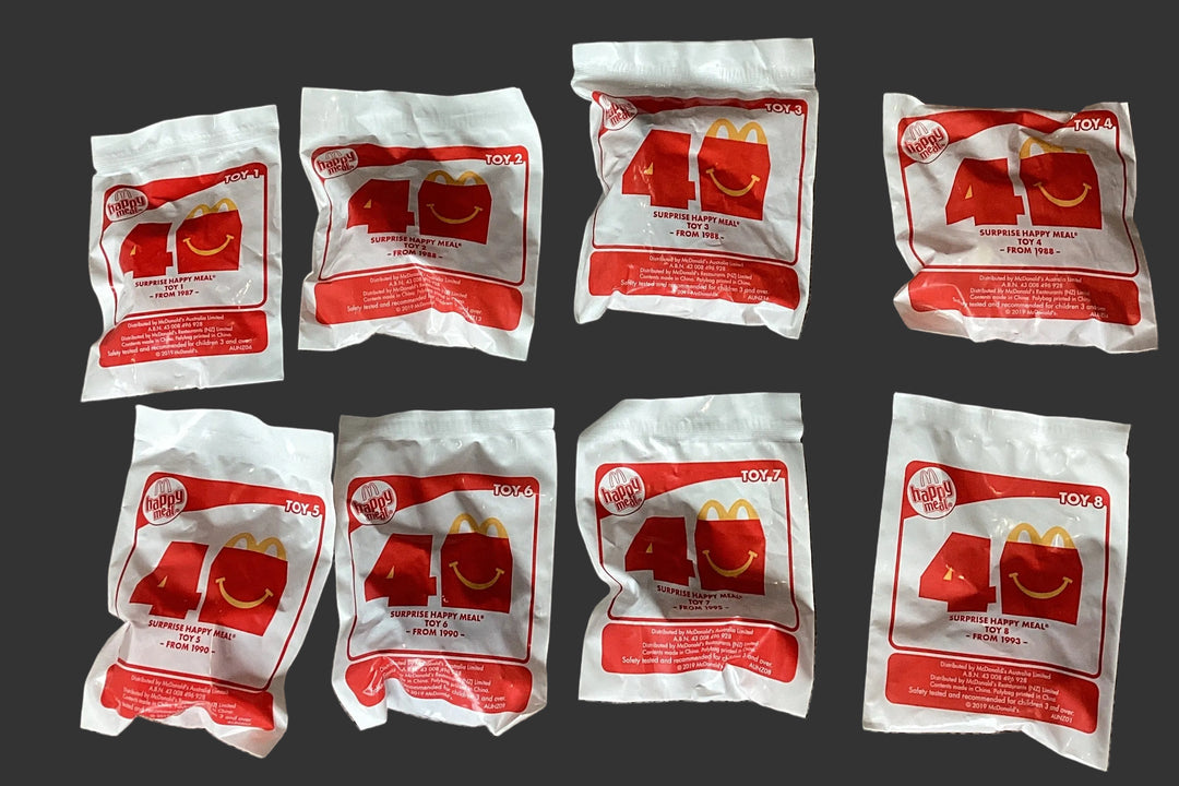 McDonald’- 40th Anniversary happy meal Toys 1-8