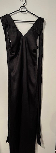Carla Zampatti Black Satin Dress