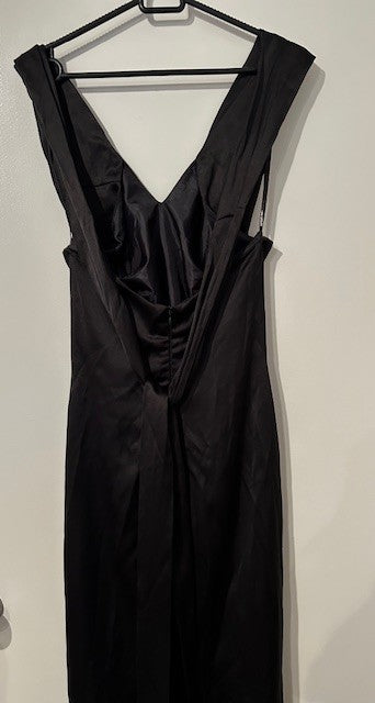 Carla Zampatti Black Satin Dress