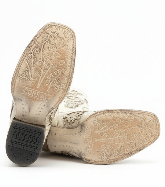 Corral Ladies White Glitter Boots