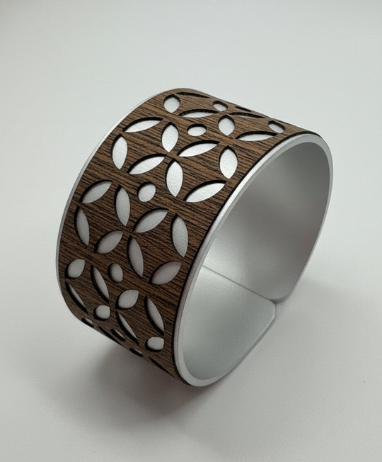 Jill Main Taniko Wooden Cuff Bracelet