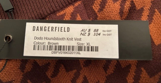 Dangerfield Mens Knit Vest (BNWT)