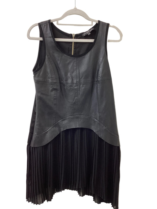 Patrizia Pepe-Leather & Silk mini dress -S