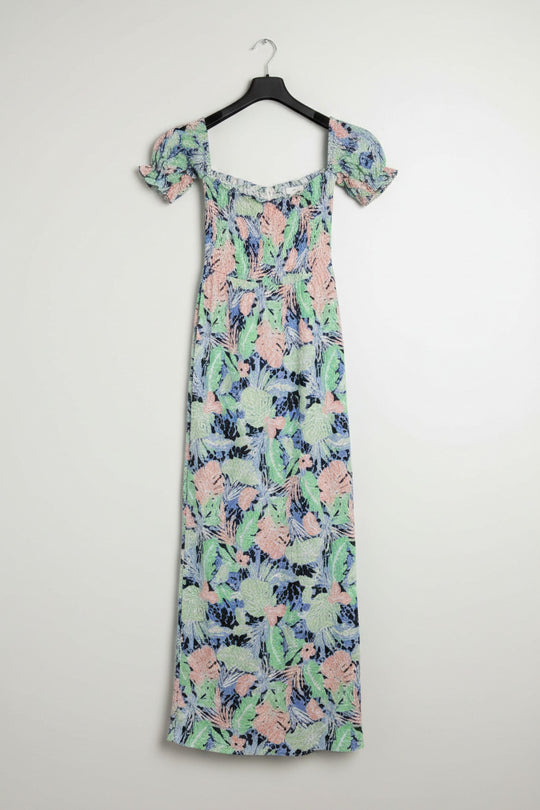 Womens Tropical Print Maxi Dress