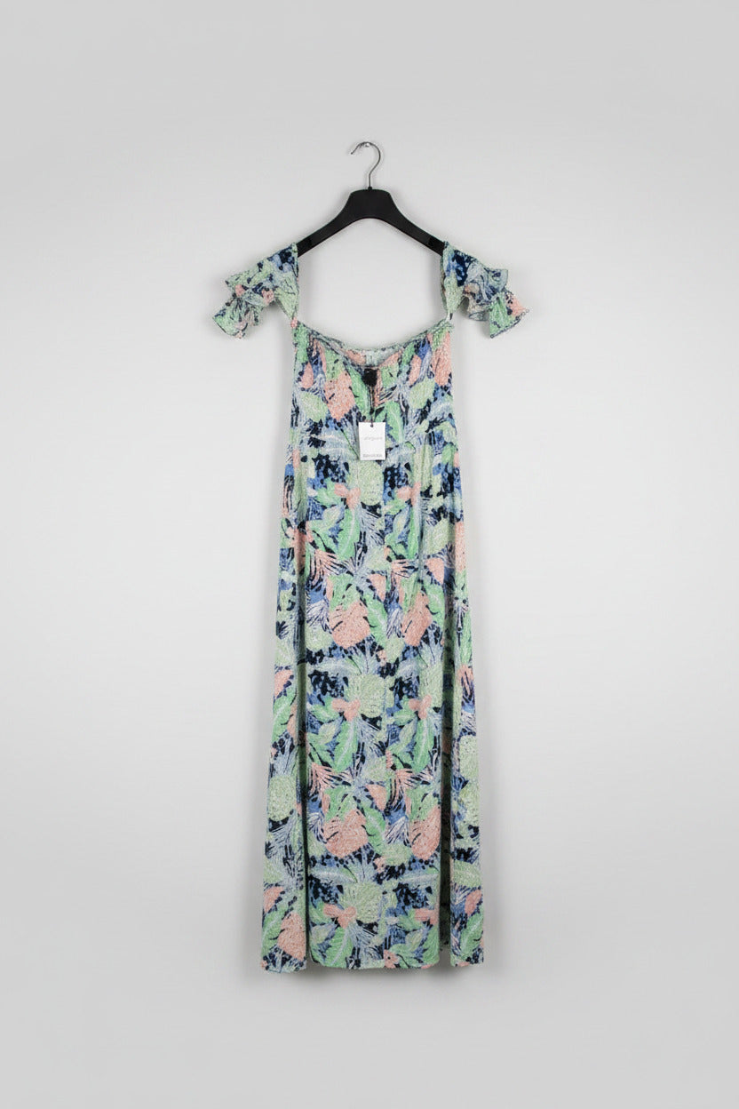 Womens Tropical Print Maxi Dress