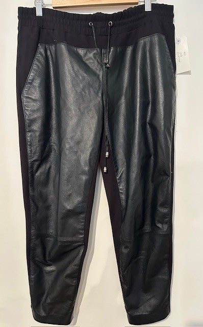 Grace Hill Grace Hill Genuine black Leather Front Pants