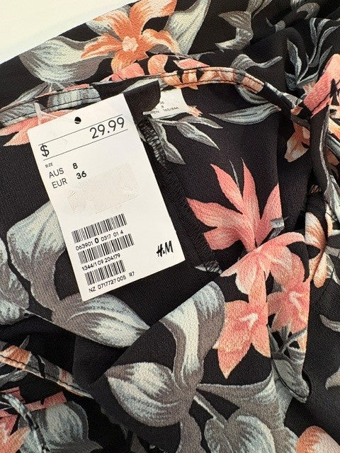H&M Womens Floral Print Maxi Dress