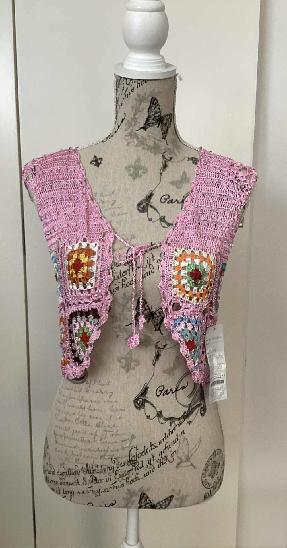 Funky Boho crochet top size S
