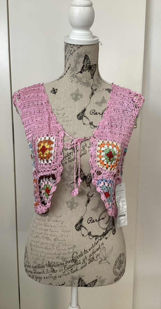 Funky Boho crochet top size S