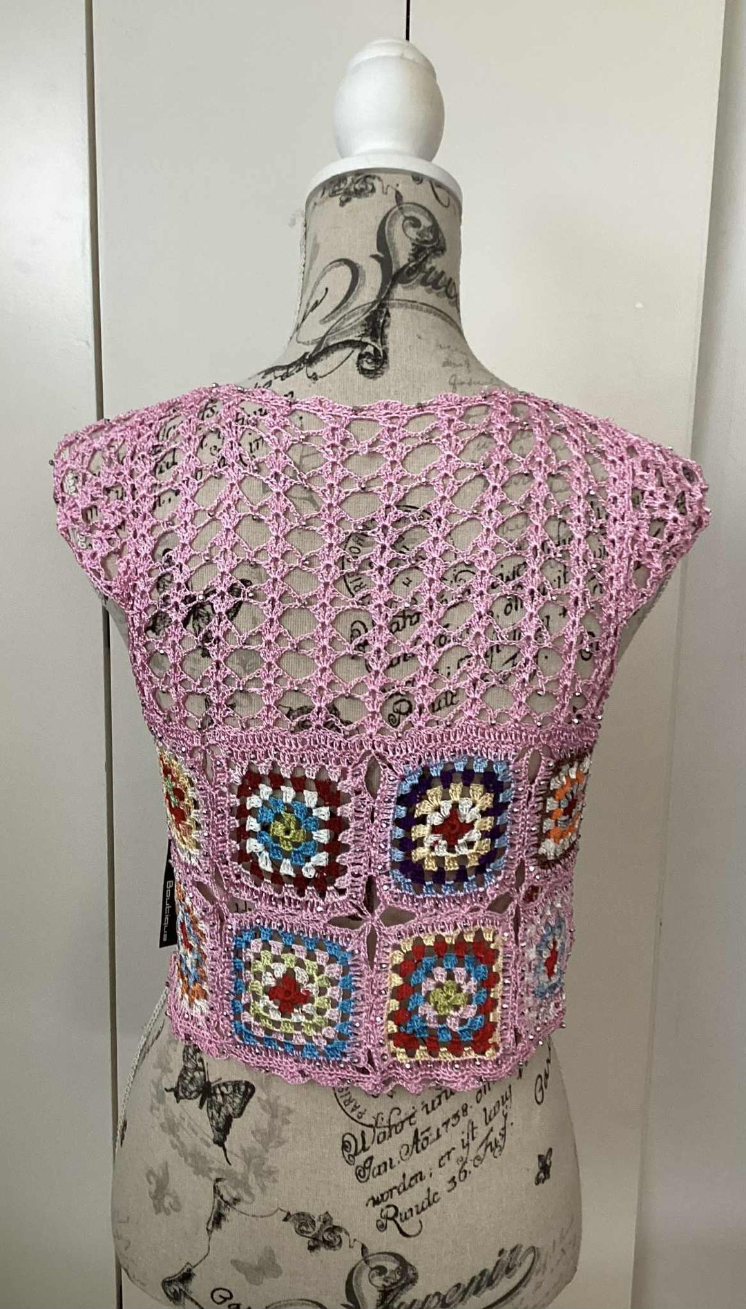 Funky Boho crochet top size S