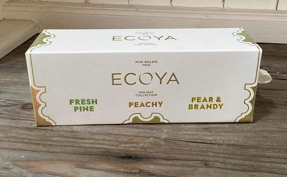 ECOYA mini goldie trio holiday collection candles