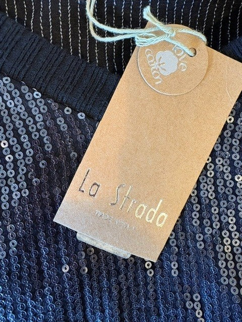 La Strada Womens Sequin Top