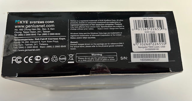 "Navigator" T835  Laser Mouse (BNTW)