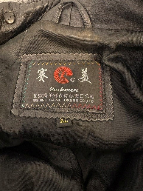 Vintage Mens Leather Parka Jacket