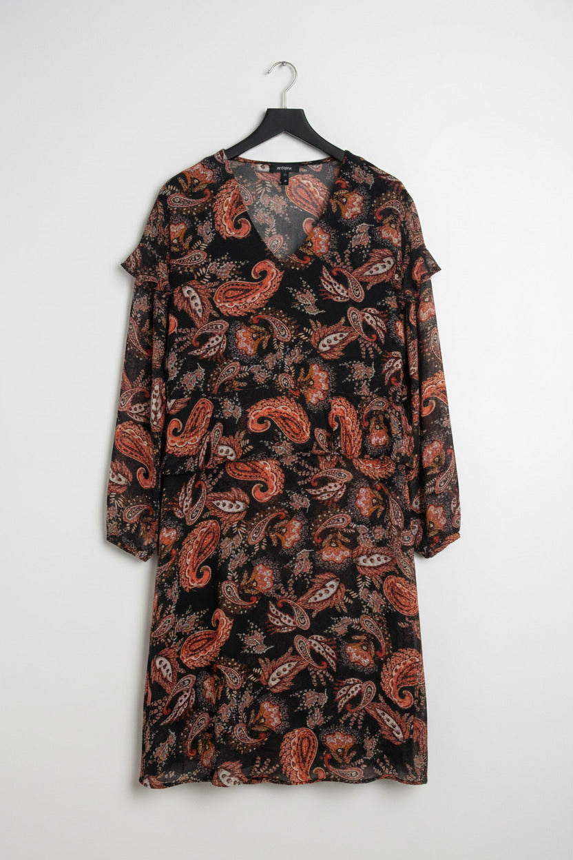 Lemon Tree Womens Paisley Midi Dress