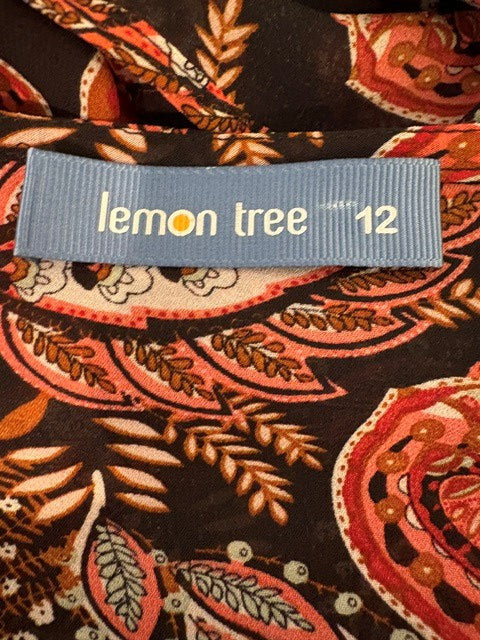 Lemon Tree Womens Paisley Midi Dress