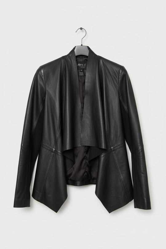 "Max" Womens Leather Waterfall Jacket