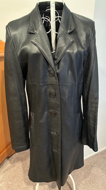 Max Full Length Leather Coat