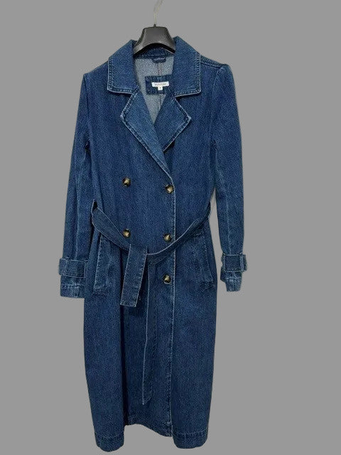 Reunion Womens Denim Trenchcoat