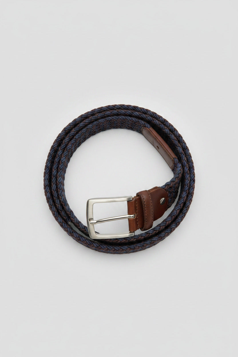 Mens "Robert Charles" Braided Leather Belt
