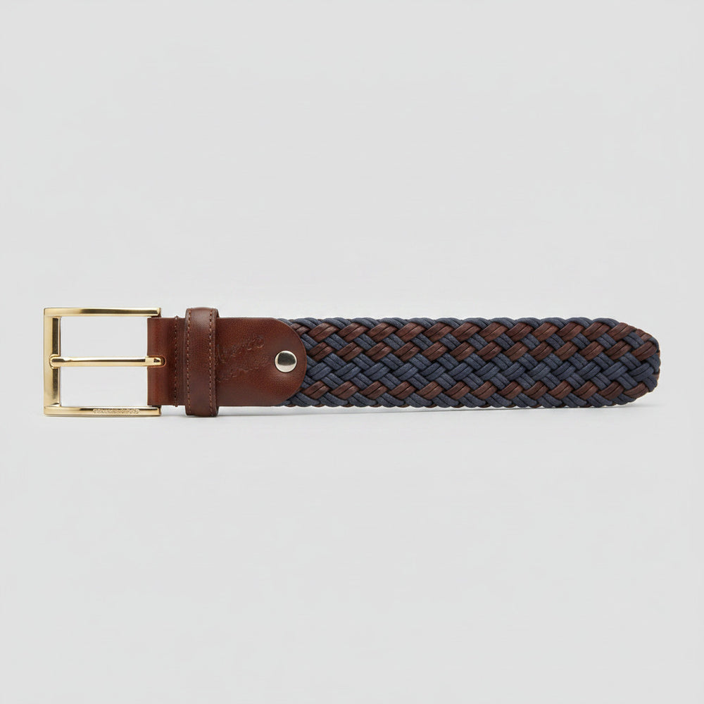 Mens "Robert Charles" Braided Leather Belt