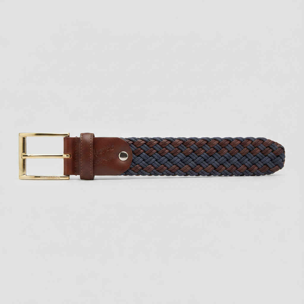 Mens "Robert Charles" Braided Leather Belt